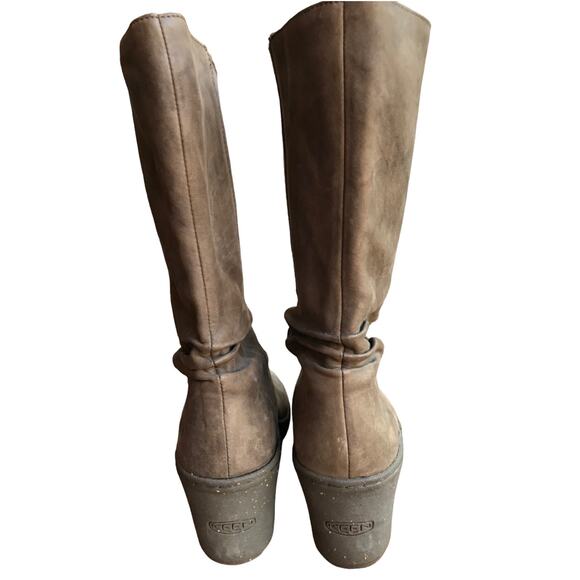 Keen Akita Mid-calf Leather Scrunchie Boots with Wedge Heels size 8 - Picture 8 of 10